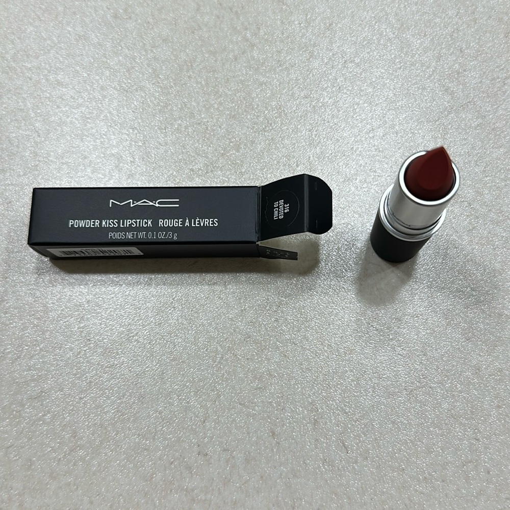 Host Pick!!!!      New in the box Mac Powderkiss lipstick in Devoted to Chili